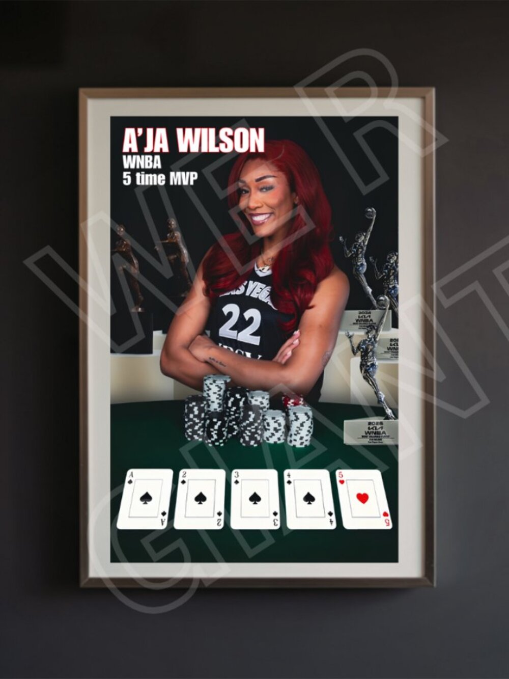 A'JA WILSON WNBA 5 TIME MVP 11X17 POSTER
